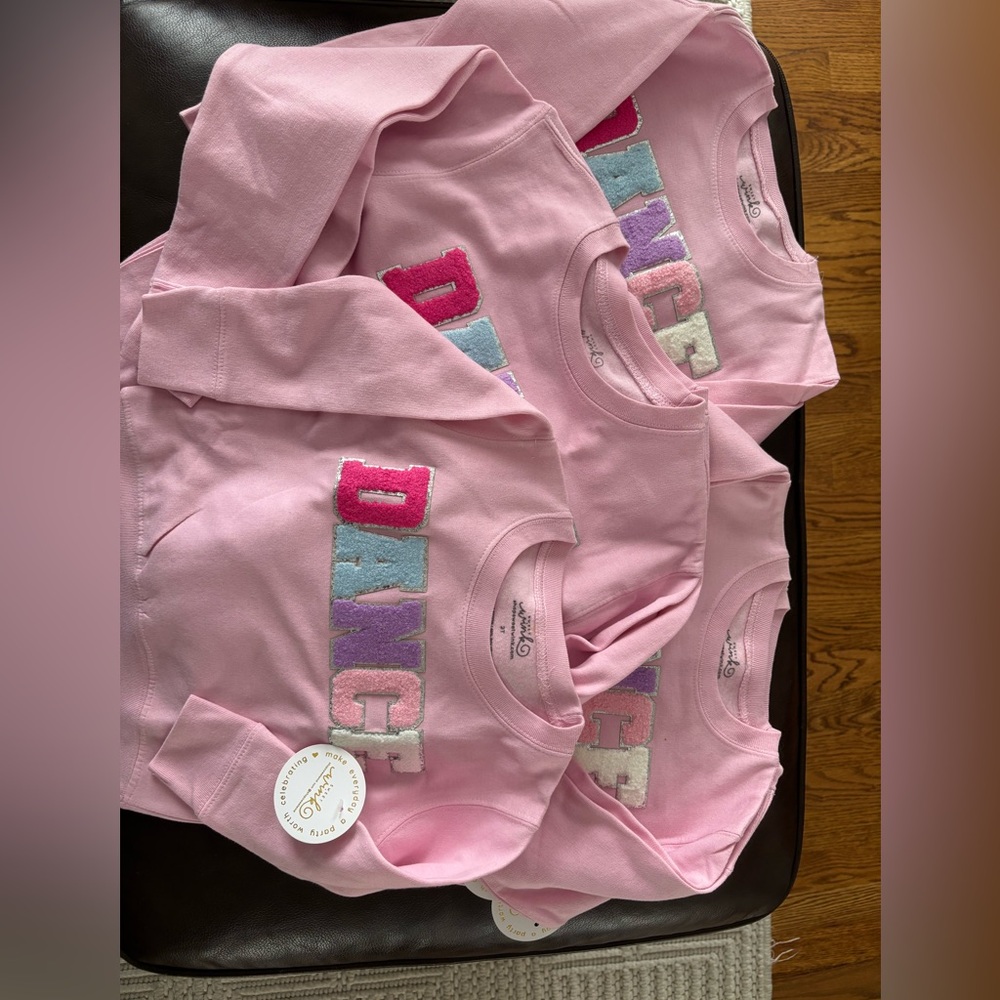 Wink Pink Sweatshirt with Colorful Lettering